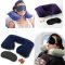 Cyrox 3 in 1 Combo for Sleeping Travel Kit | Neck Support Pillow Eye Mask, Ear Isolating Ear Plugs Portable Combo (Assorted) (2)