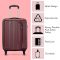 VIP Trace Polycarbonate Hardsided Luggage Small -55cm, Medium -65cm & Large -75cm (Set of 3) (TRACESETTMCD_Maroon)